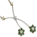 14K two-tone gold Necklace (G /SI2, D-0.75ct, E-1.00ct)