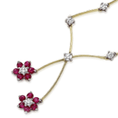14K two-tone gold Necklace (G /SI2, D-0.75ct, S-1.00ct)