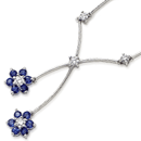 14K White Gold Necklace (G /SI2, D-0.75ct, S-1.00ct)