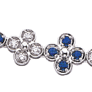 14K white gold Necklace (G /SI2, D-1.24ct, S-1.44ct)