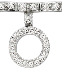 14K white gold Diamond Necklace (G/SI2, D-3.60ct)  