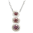 14K White Gold Pink Diamond Comfort Fit Pendant (PD-0.24ct.)