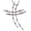 14K white gold Diamond Cross Pendant (G/SI2, 0.29ct) 