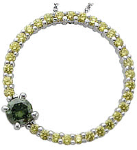 14K white gold colored diamond pendant (SI1, 0.78ct)