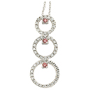 14K White Gold Pink Diamond Comfort Fit Pendant (SI2/G, D-0.55ct, PD-0.15-ct.)