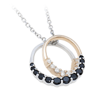 0.74 Cts Black Diamond Journey Pendant in 14K Two-Tone