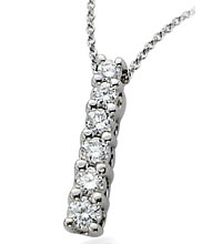 14K white gold Journey pendant (G/SI2, 0.35ct)