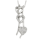 14K white gold Journey pendant (G/SI2,0.31ct)