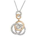 14K Two-Tone pendant (G/SI2,D-1.04ct)