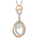 14K Two-Tone pendant   (G/SI2,0.52ct)