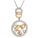 14K Two-Tone pendant (G/SI2,D- 1.18ct)