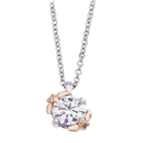 Two-Tone Flower Pendant (D-0.51ct.)