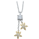 14k Two-Tone Floral Pendant (D-0.32ct)