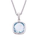 Silver pendant with Blue Topaz 