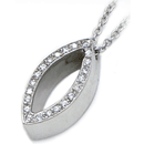  14K white gold diamond pendant (G /SI2,D-0.25ct)