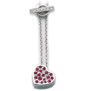 18K white gold and colored diamond heart pendant (G /SI2, D-0.10ct S-0.40ct