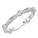 Burnish-Set Round-Cut Diamond Ring in White Gold (SI2/G D-0.08ct.)