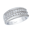 14K Gold Men�s Wedding Band - 1 Ct 