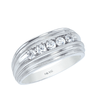 0.50 Ct. Men's Channel-Set Diamond Ring 