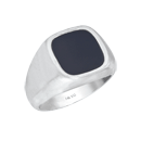 14k Gold Men's Cushion Onyx Ring