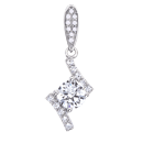 0.17 Ct Diamond Pendant in 14K White Gold 