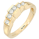 14K Yellow Gold Bridal Wedding Band (VS/G,H, D-0.36ct.)
