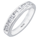 14K White Gold Bridal Wedding Band (VS/G,H, D-0.75ct.)