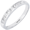 Platinu and Dianmond Wedding Band (VS,SI2/G,H, D-0.31ct.)