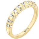 14K Yellow Gold Wedding Band (SI2/G, D-0.51ct.)