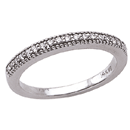 14K White Gold Bridal Wedding Band (G/SI2, D-0.20ct.)