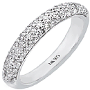 14K White Gold Bridal Wedding Band (G/SI2, D-0.50ct).