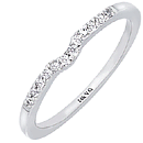 14K White Gold Bridal Wedding Band (SI2/G, D-0.13ct.)