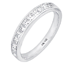 14K White Gold Bridal Wedding Band (VS/G,H, D-0.67ct.)