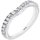 14K White Gold Bridal Wedding Band (SI2/G, D-0.25ct.)