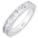 14K White Gold Bridal Wedding Band (VS/G,H, D-1.22ct.)