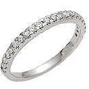 14K White Gold Bridal Wedding Band (G/SI2, D-0.40ct).