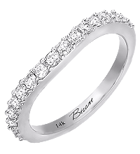 14K White Gold Wedding Band (G/SI2, D-0.44ct.)