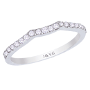 14K White Gold Bridal Wedding Band 