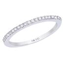 14k White Gold Wedding Band