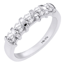  14K White Gold, Channel-Set Diamond Wedding Band (SI2/G D-0.66ct.)  