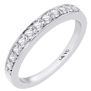 14K White Gold, Prong-Set Engagement Ring (D-0.33ct)