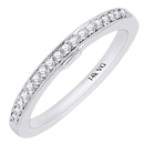  14K White Gold, Prong-Set Diamond Wedding Band (SI2/G D-0.14ct.)  
