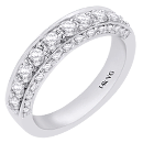 14K white gold diamond bridal wedding band (D-0.98ct.)
