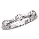 14K White Gold Wedding ring (G/SI2, 0.19ct).