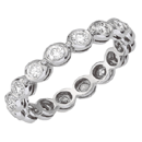 14K Gold, Bezel Diamond Eternity Ring 4.00 Cts 
