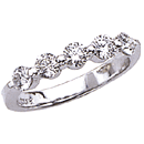 14K White Gold Wedding ring (G/SI2, 0.96ct)