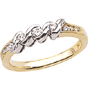 14K Two-Tone wedding ring (G/SI2, 0.28ct).