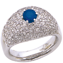 14K White Gold Wedding ring (G/SI2, D-1.35ct. S-0.75ct)