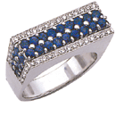 18K White Gold Wedding ring (G/SI2, D-0.33ct, S-1.45ct.).