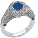 14K White Gold Wedding ring (G/SI2, D-0.78ct.  S-1.32ct.).